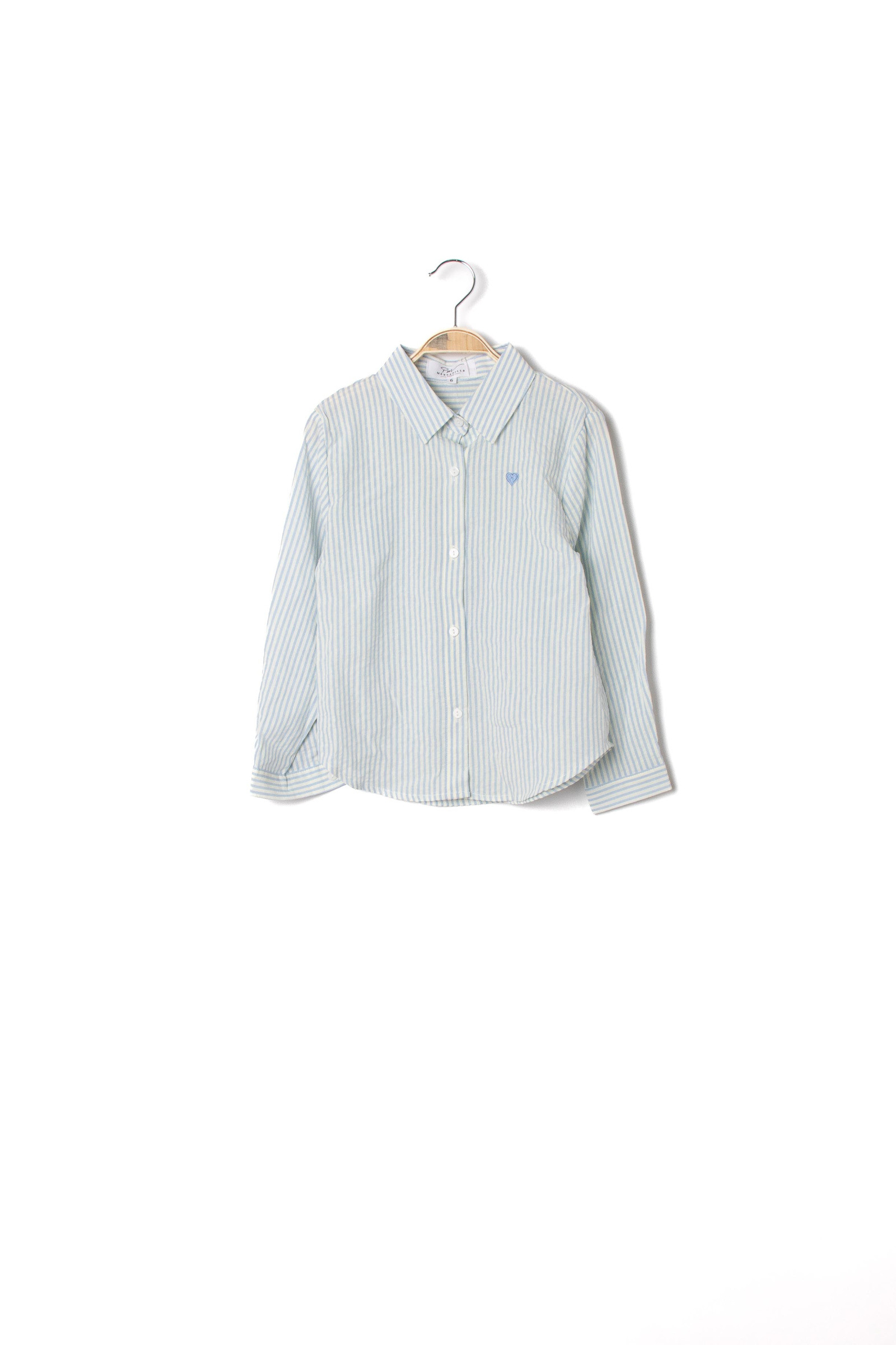 Wholesaler PM Mère & Fille - Striped shirt with heart embroidery