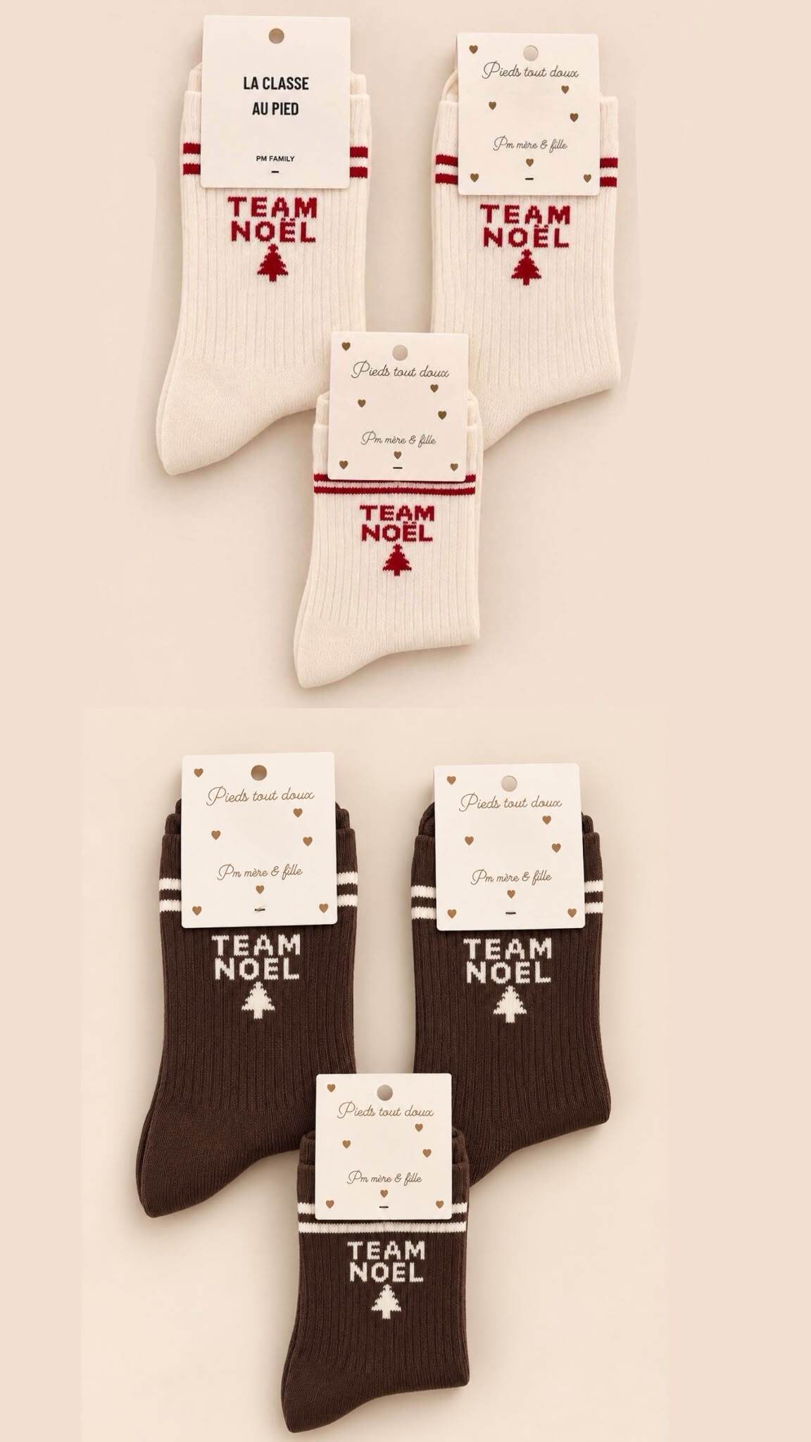 Mayorista PM Mère & Fille - CALCETINES EQUIPO NAVIDAD