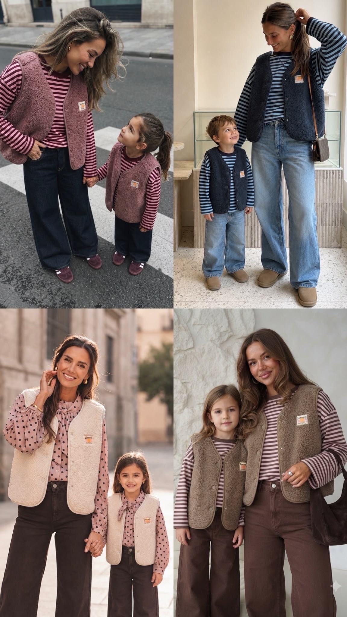 Mayorista PM Mère & Fille - Chaleco de Felpa sin Mangas con Parche