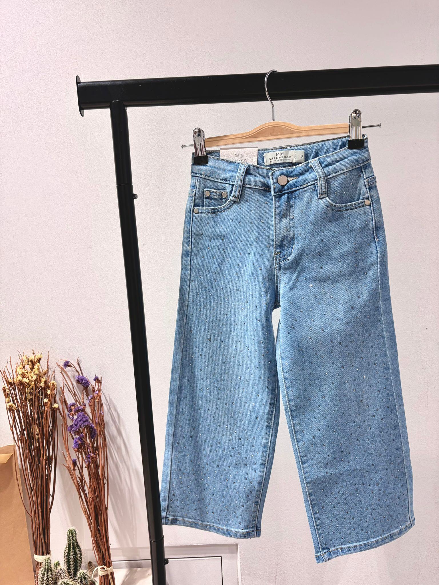 Grossiste PM Mère & Fille - Jean large avec strass