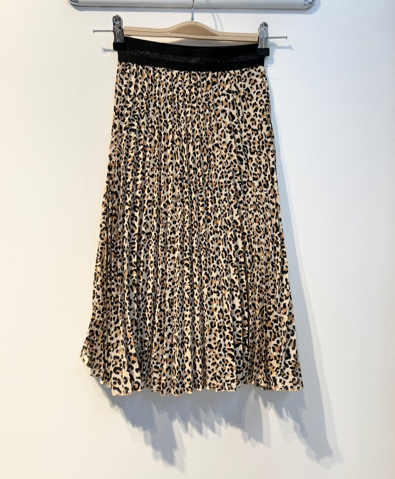 Wholesaler PM Mère & Fille - Leopard-print pleated skirt