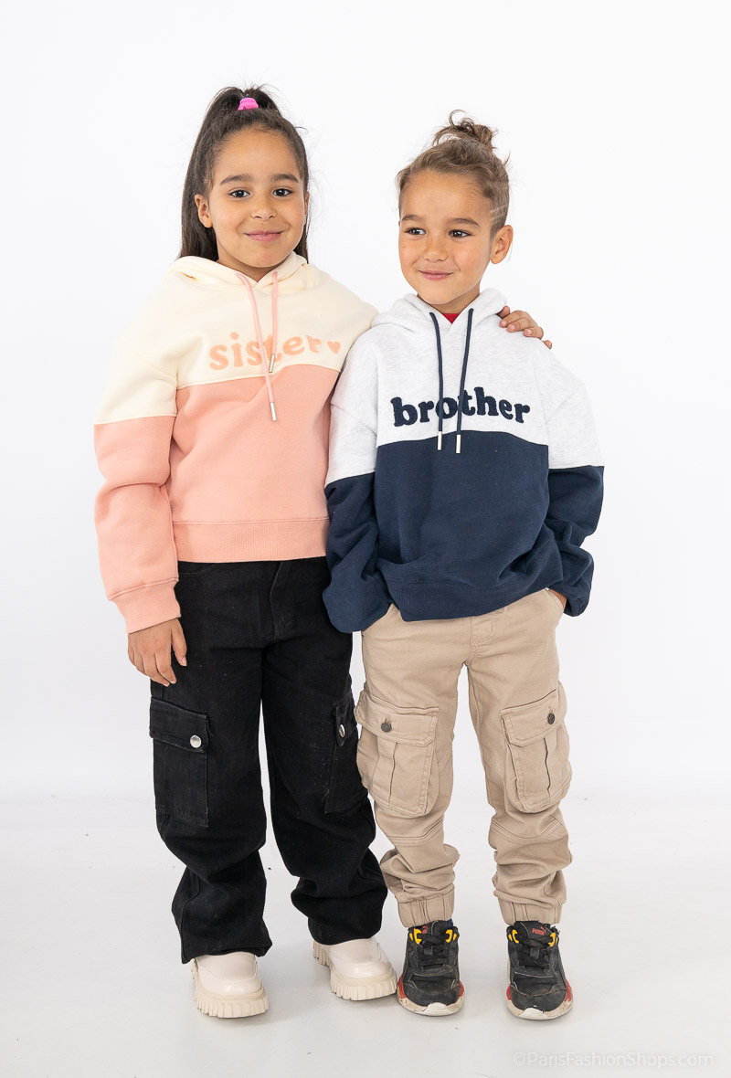 Wholesaler PM Mère & Fille - Hoodie with embroidery