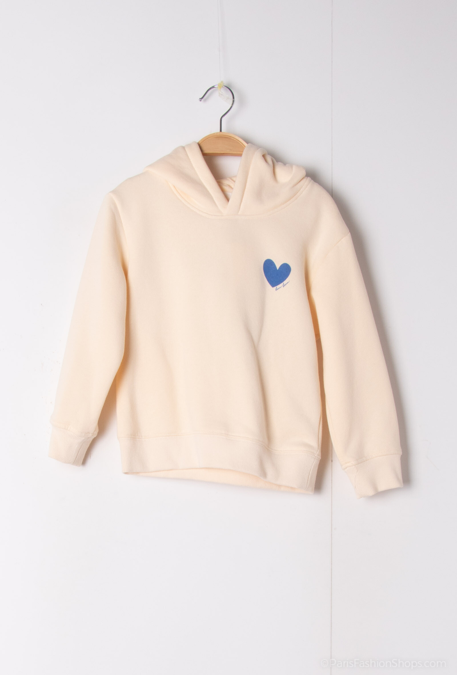 Großhändler PM Mère & Fille - Sweatshirt mit Herzstickerei und Spitzenkragen