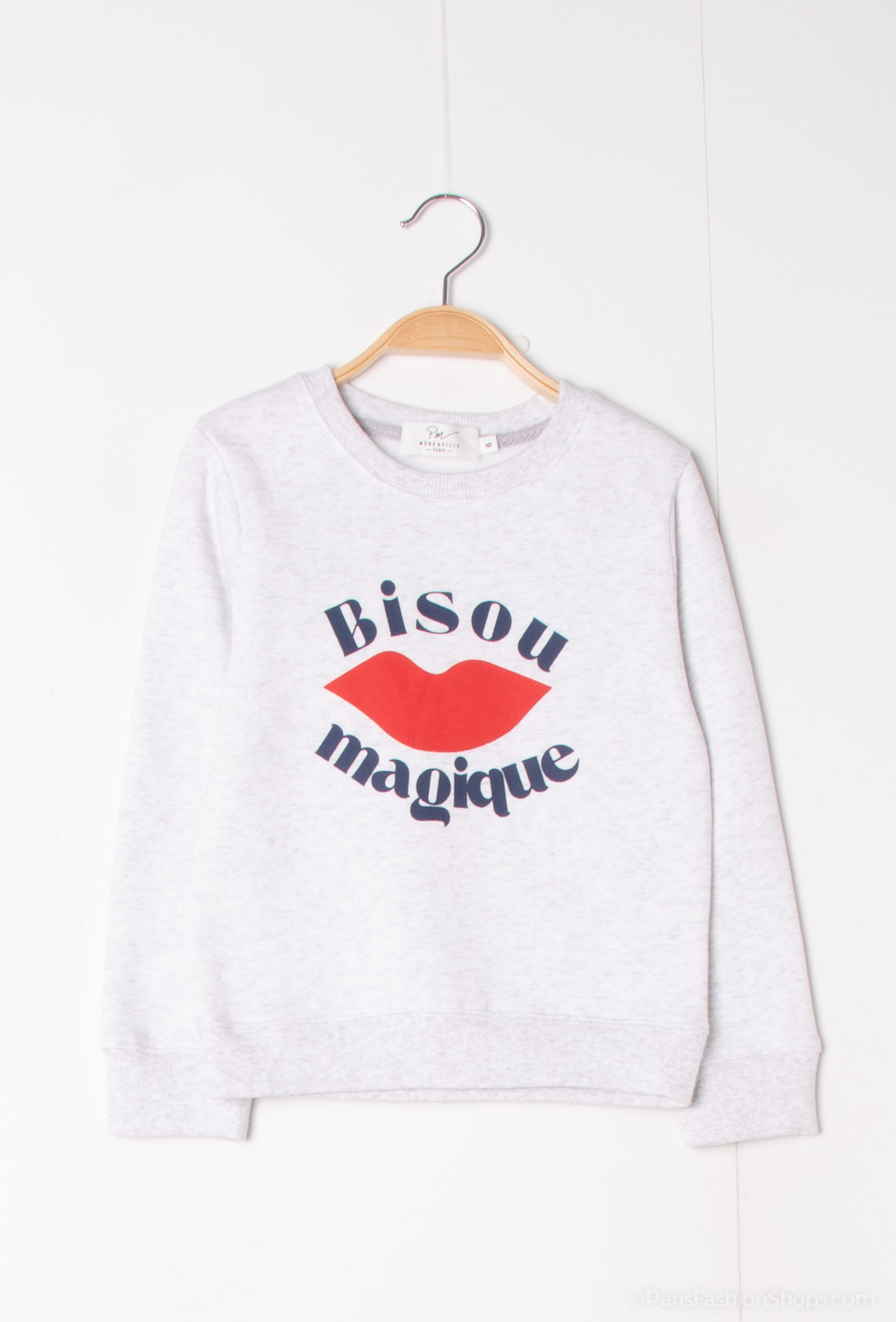 Grossiste PM Mère & Fille - SWEAT COL ROND BISOU MAGIQUE