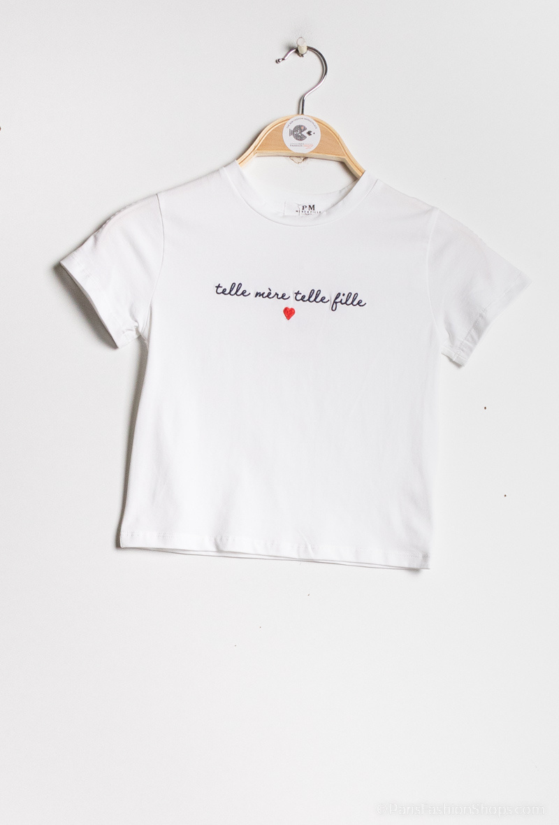 T-shirt con ricamo "come madre, come figlia" - Blu - 1 - formato grande