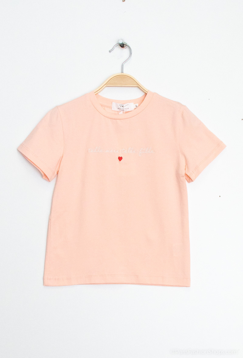 T-shirt con ricamo "come madre, come figlia" - Rosa Ombra - 1 - formato grande