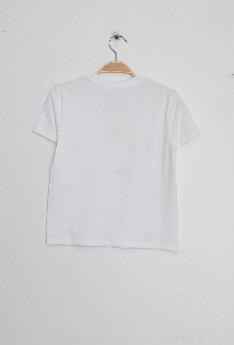 T-Shirt mit Stickerei - Weiß - 2 - Großformat