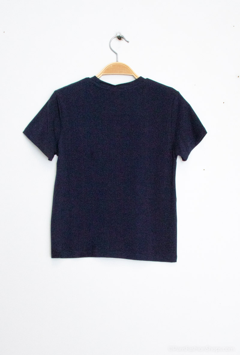 T-Shirt mit Stickerei - Marineblau - 2 - Großformat