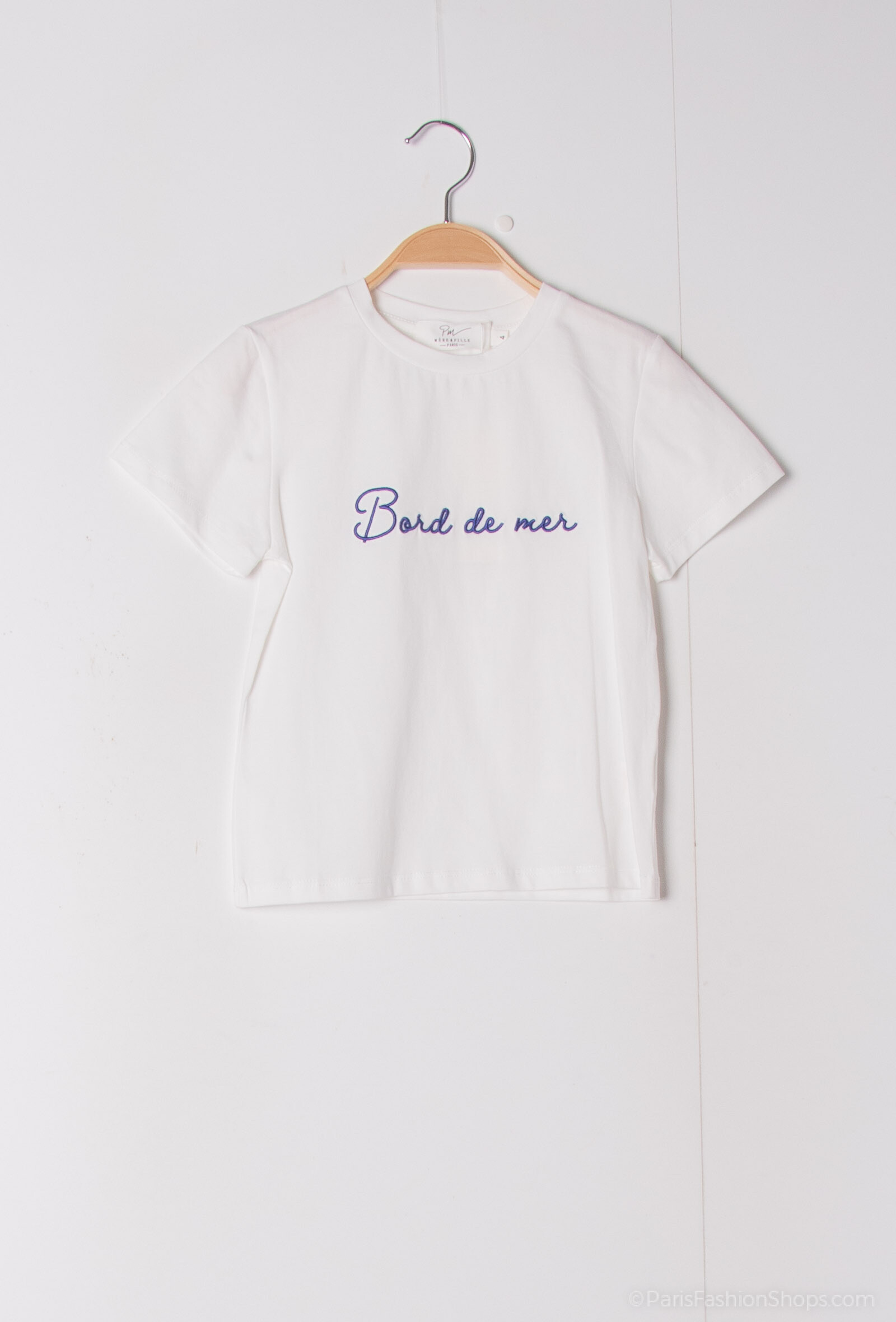 Grossiste PM Mère & Fille - T-shirt avec broderie "Bord de mer"