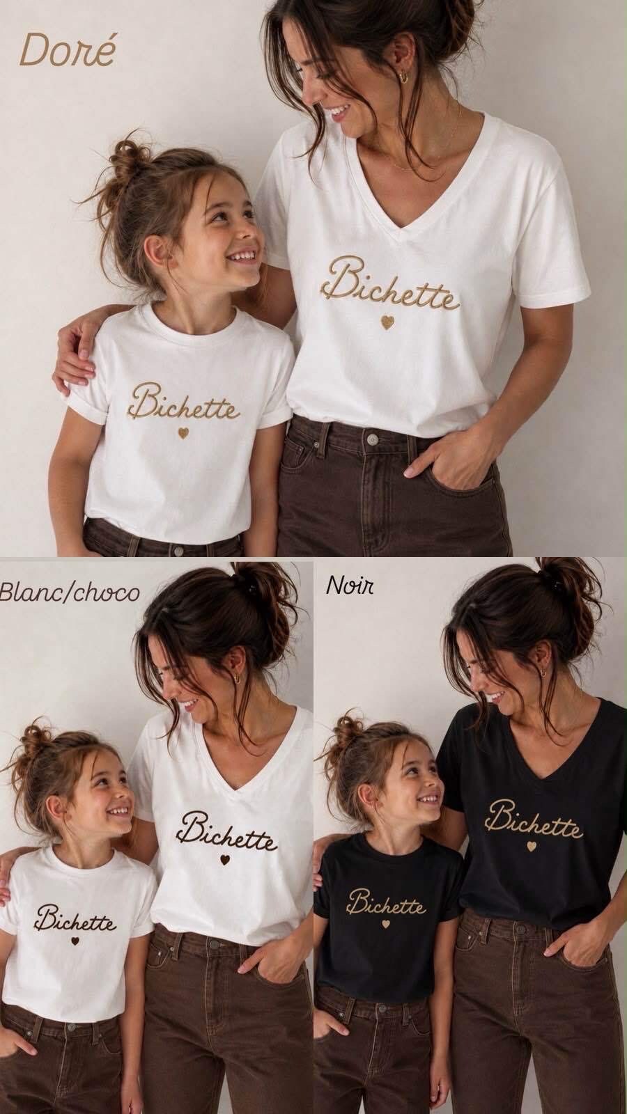 Mayorista PM Mère & Fille - Camiseta con bordado BICHETTE