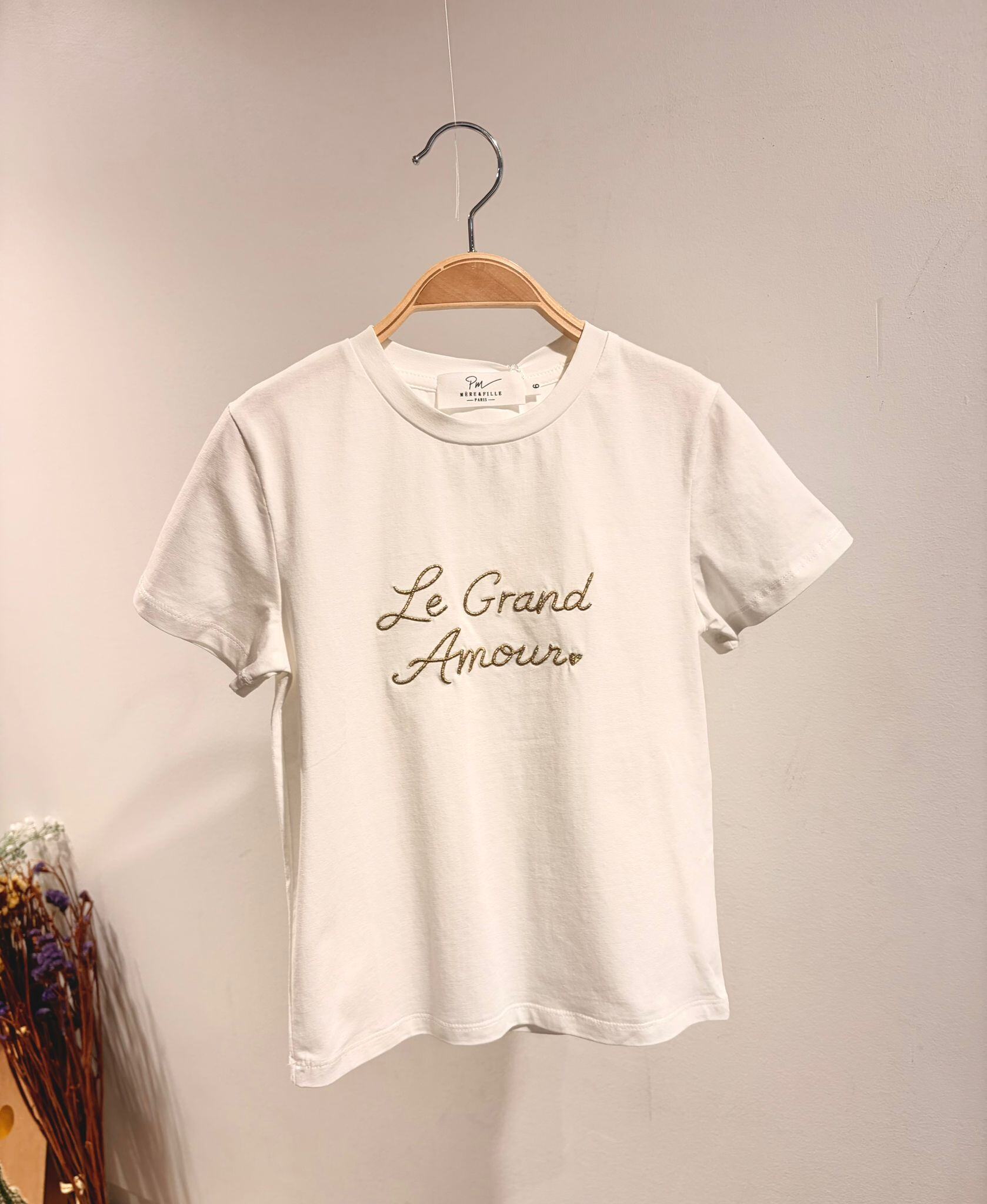 Grossista PM Mère & Fille - T-shirt con ricamo Le Grand Amour