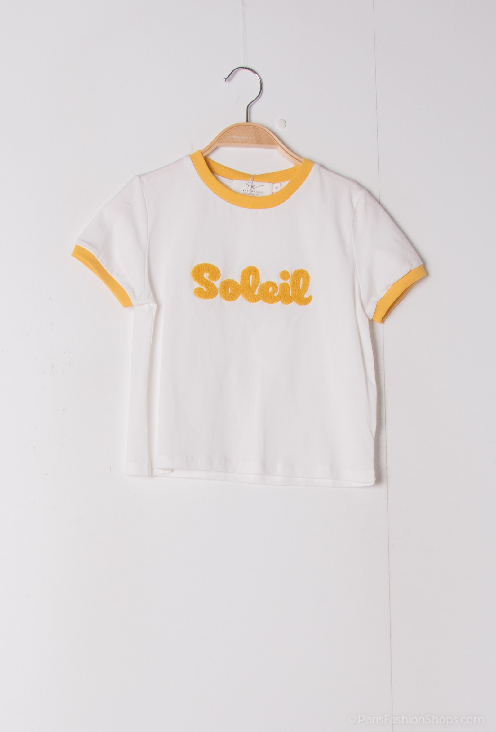 Grossiste PM Mère & Fille - T-shirt avec broderie "SOLEIL"