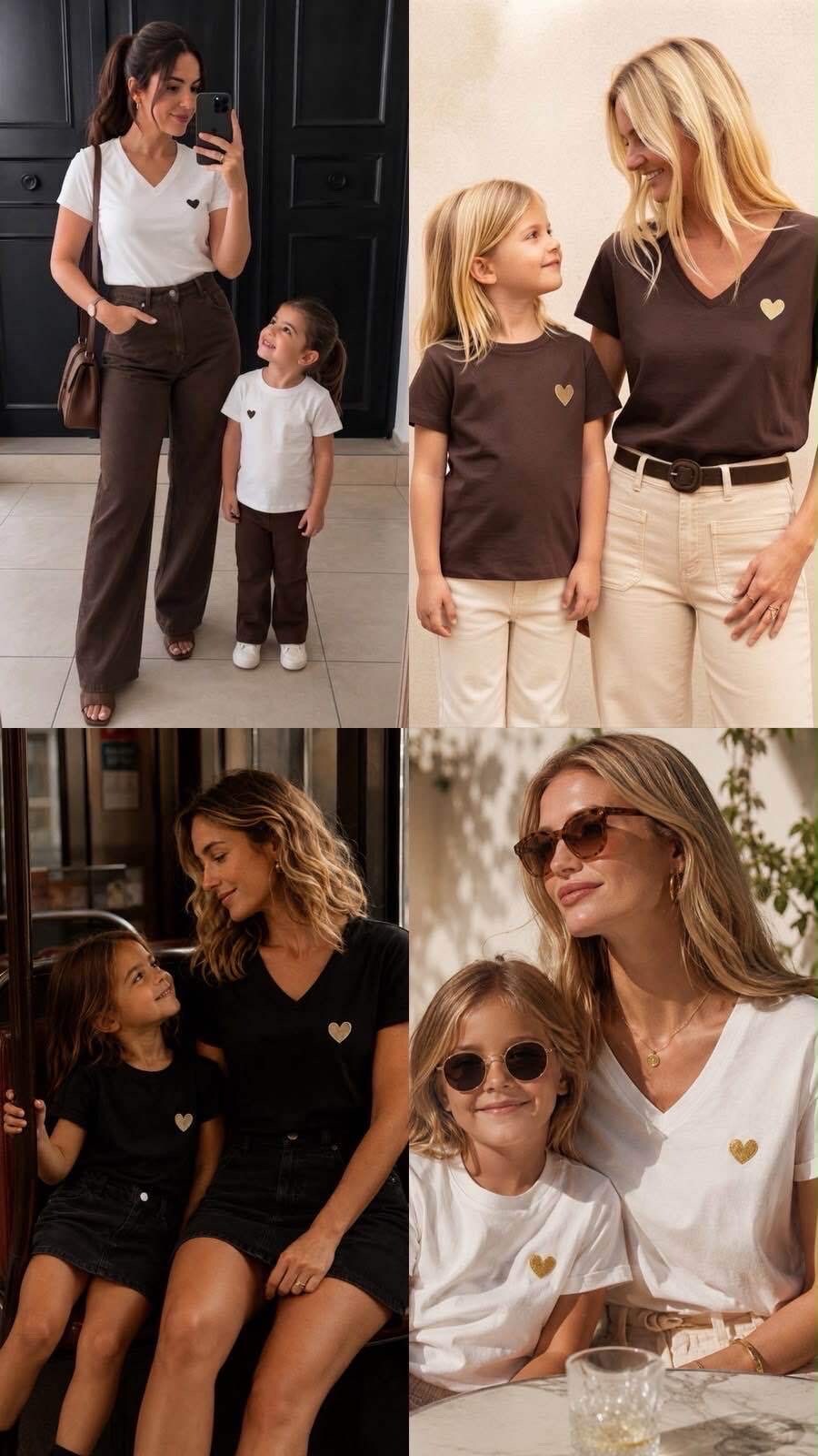 Mayorista PM Mère & Fille - Camiseta con bordado de corazón
