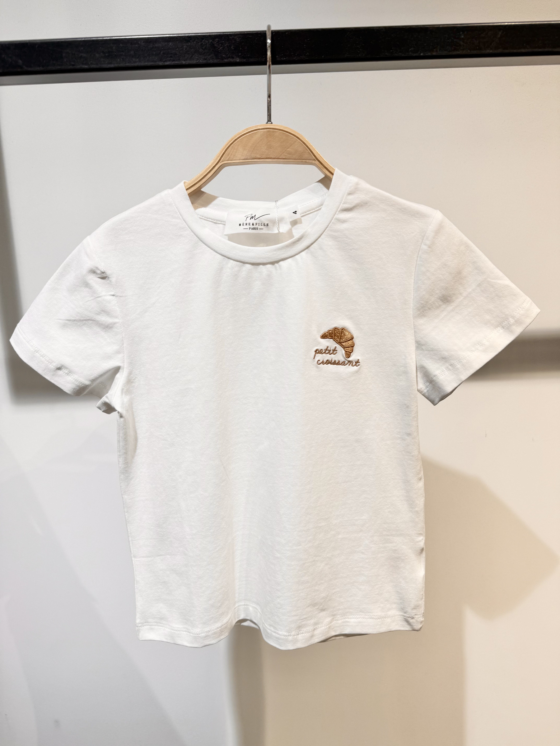 Großhändler PM Mère & Fille - T-Shirt mit kleiner Croissant-Stickerei