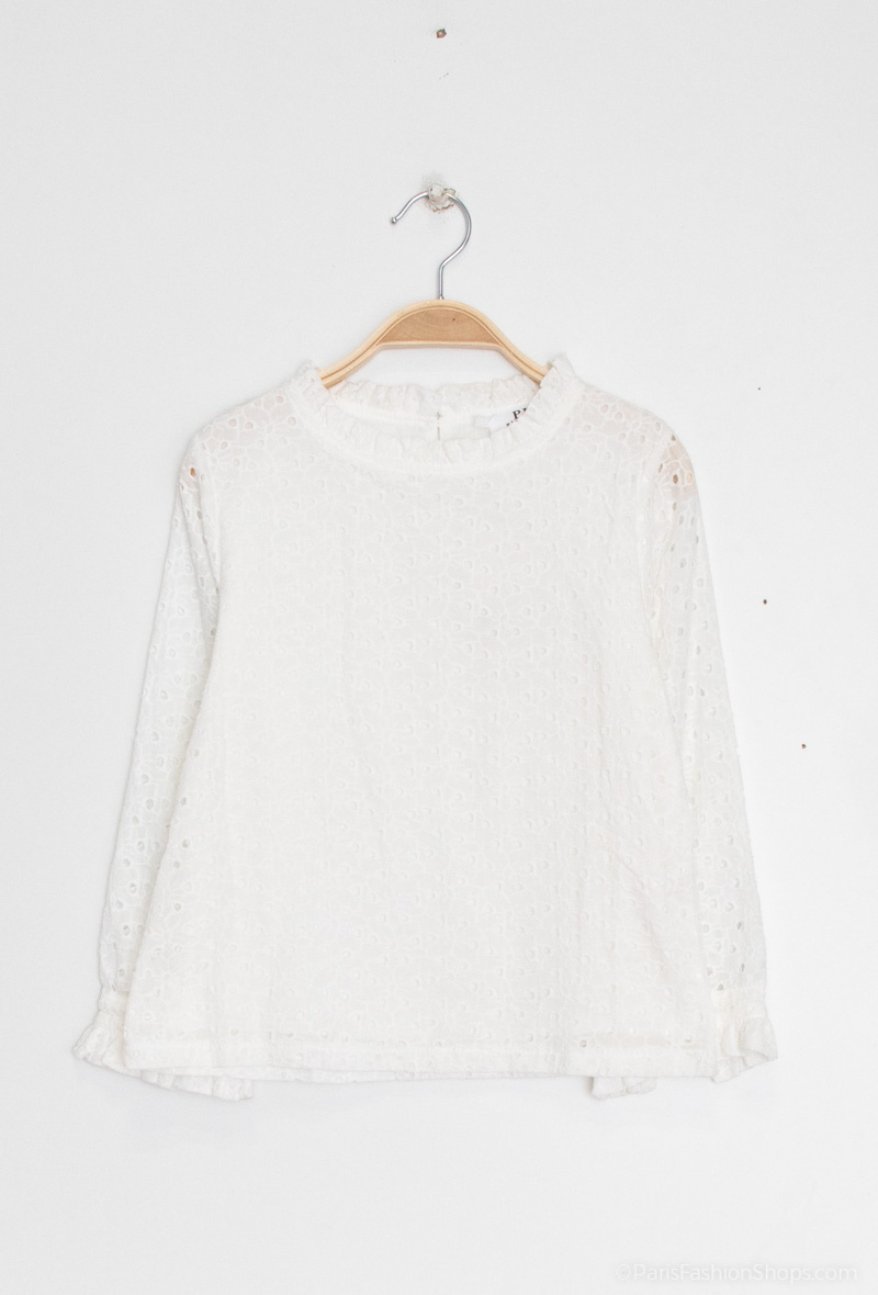 Wholesaler PM Mère & Fille - Perforated embroidered blouse