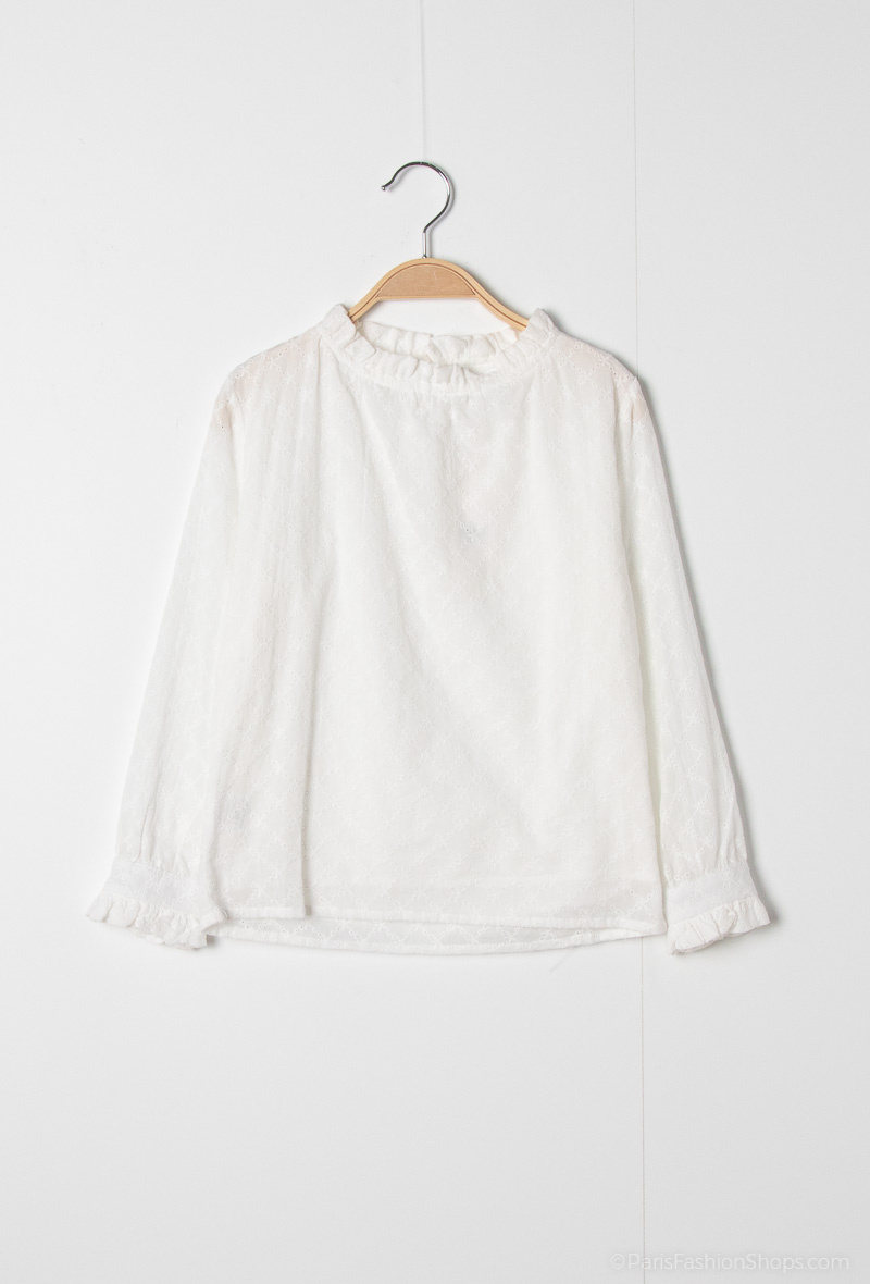 Wholesaler PM Mère & Fille - Perforated embroidered blouse