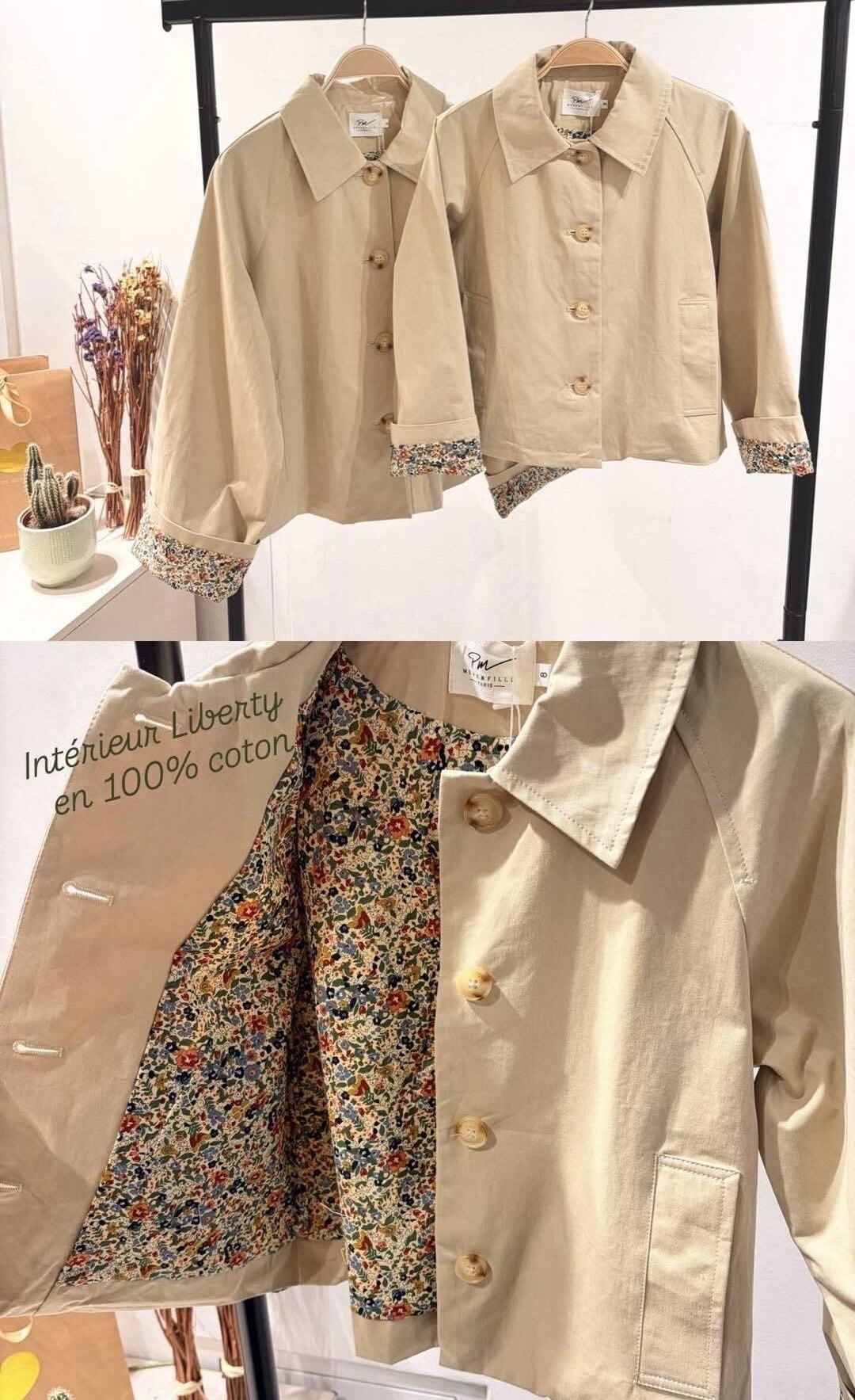 Großhändler PM Mère & Fille - Trenchcoat mit Liberty-Futter
