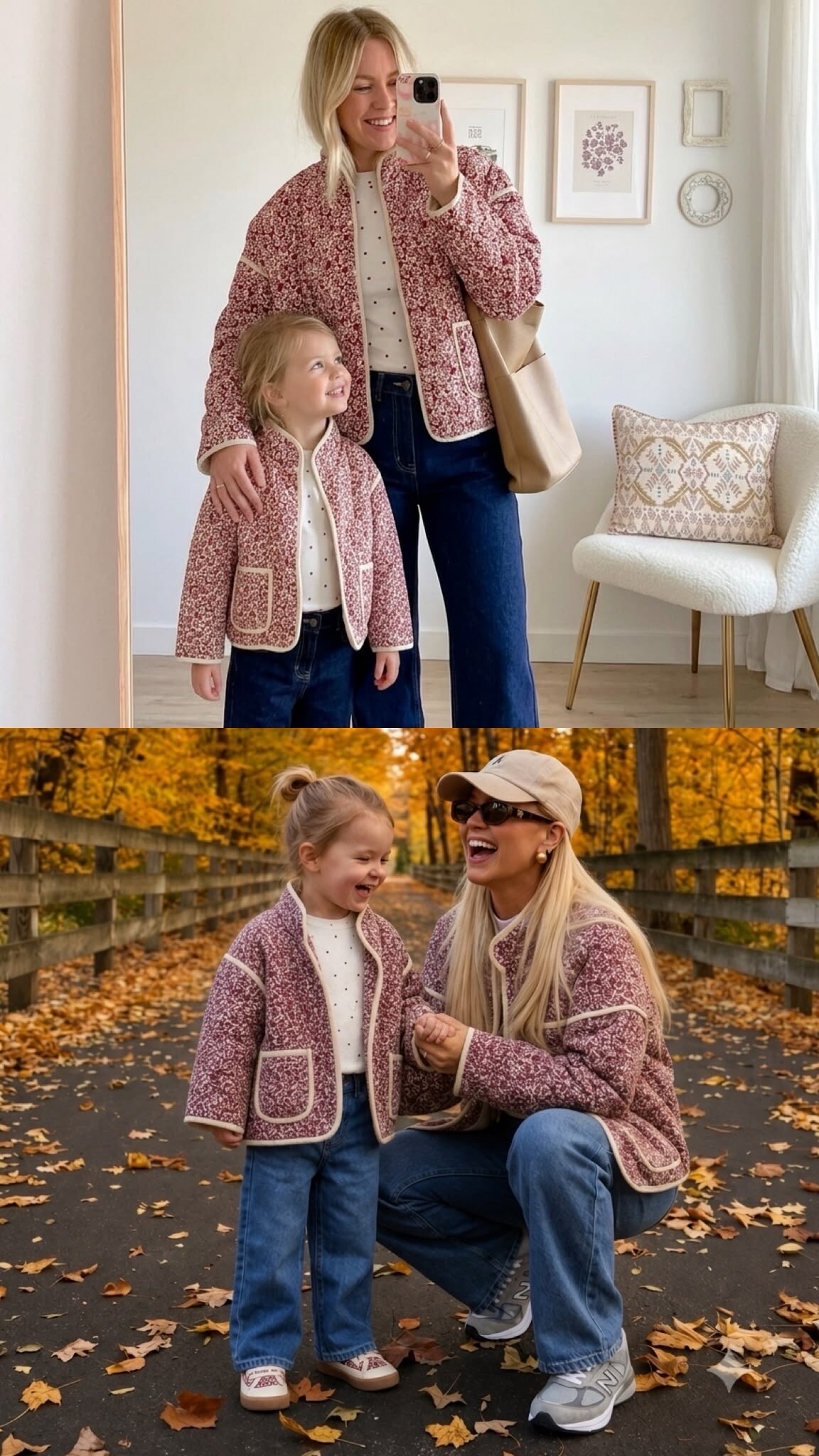 Mayorista PM Mère & Fille - Chaqueta acolchada de algodón con estampado floral