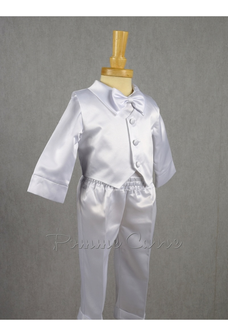 Grossiste Pomme Carre - Ensemble bébé en satin baptème
