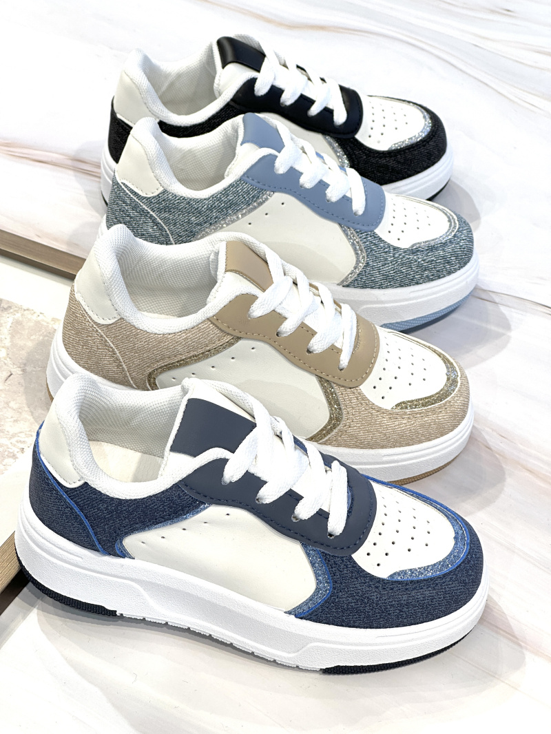 Wholesaler POTI PATI KIDS - KID668M Girl's denim effect sneaker