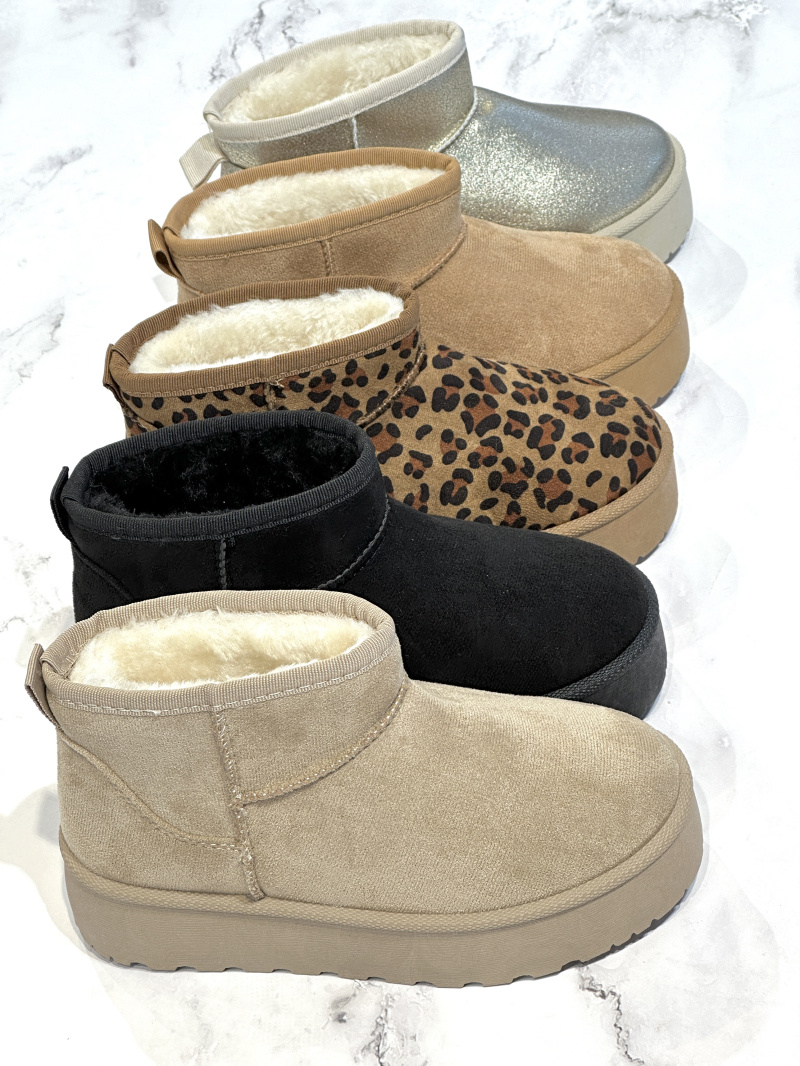Grossista POTI PATI KIDS - Stivaletti foderati in pelliccia KID687L con plateau di 3 cm e fiocco