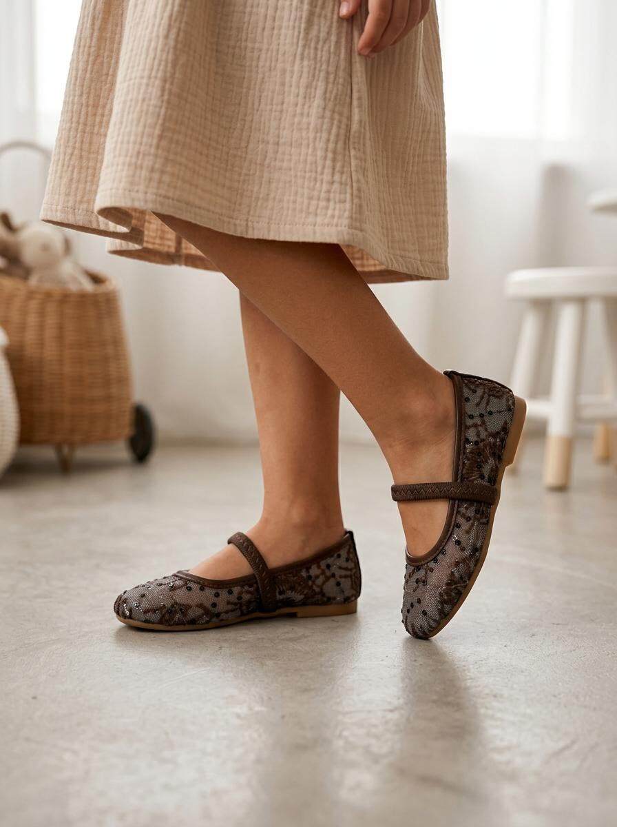 Wholesaler POTI PATI KIDS - Lace ballet flats sizes 31 to 36