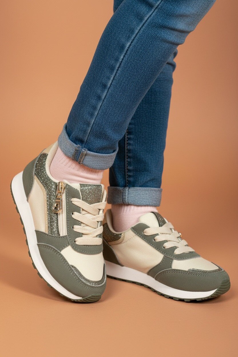 Grossiste POTI PATI KIDS - Baskets enfant fille bicolores du 24 au 29