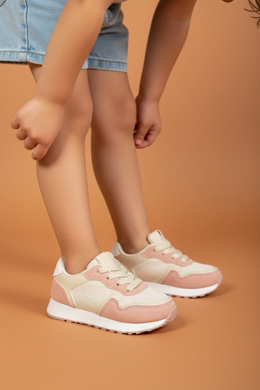 Grossiste POTI PATI KIDS - Baskets enfant fille bicolores du 30 au 35