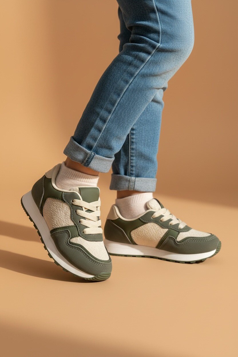 Grossiste POTI PATI KIDS - Baskets enfant fille bicolores du 24 au 29