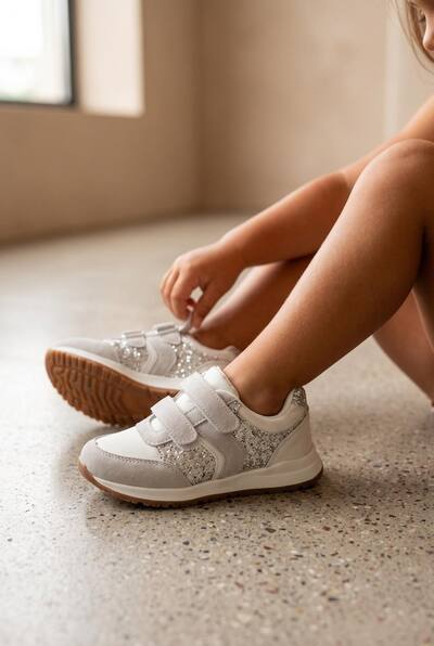 Grossiste POTI PATI KIDS - Baskets enfant à scratch et paillettes du 24 au 29 Grossiste POTI PATI KIDS - Baskets enfant à scratch et paillettes du 24 au 29