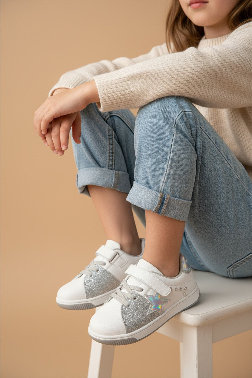 Großhändler POTI PATI KIDS - Mädchen-Glitzersneaker für Kinder in den Größen 24 bis 29 KID582MM