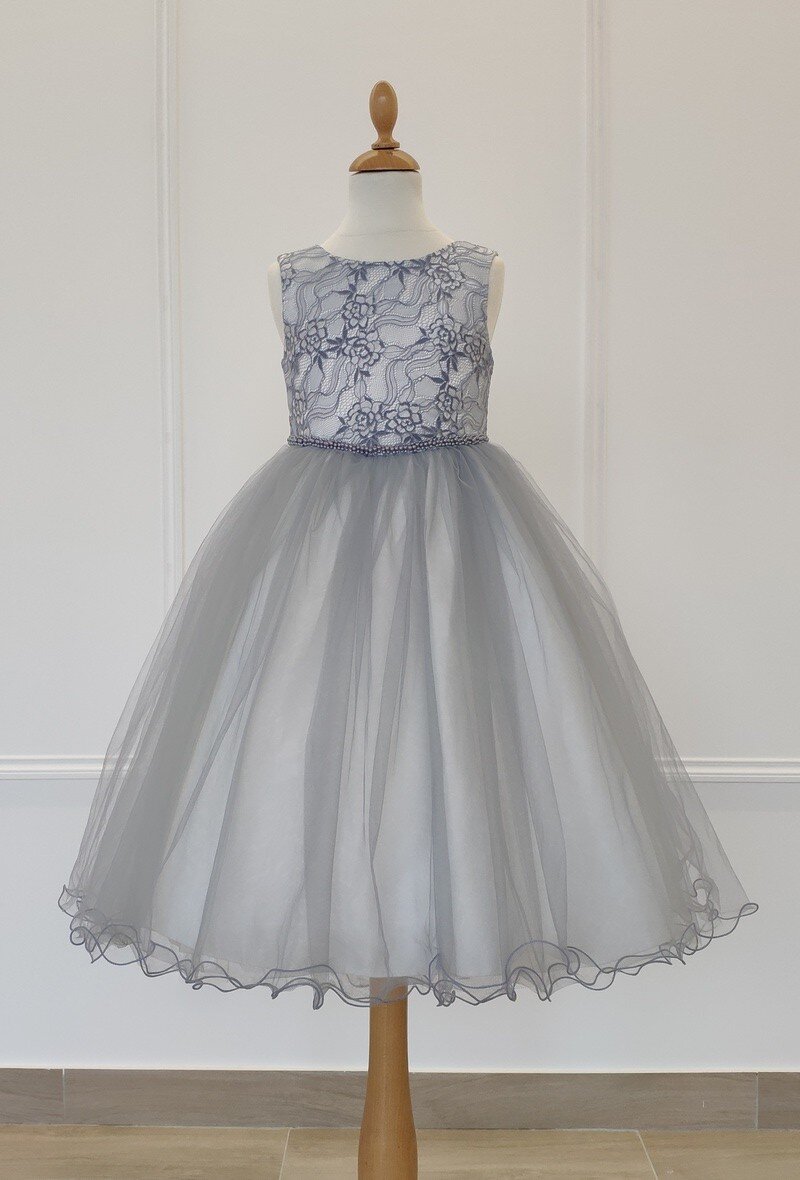 Mayorista R Framboise - Vestido de ceremonia de encaje para niña
