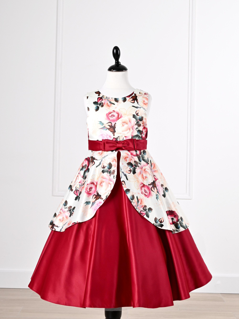 Grossiste R Framboise - Robe à fleurs