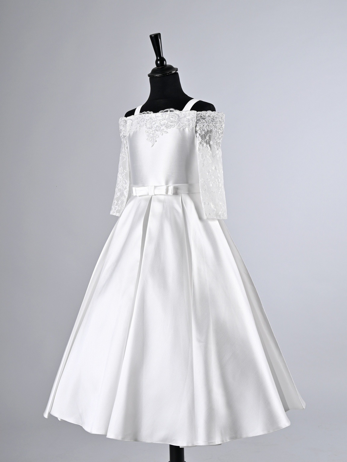 Grossiste R Framboise - Robe dentelle et satin