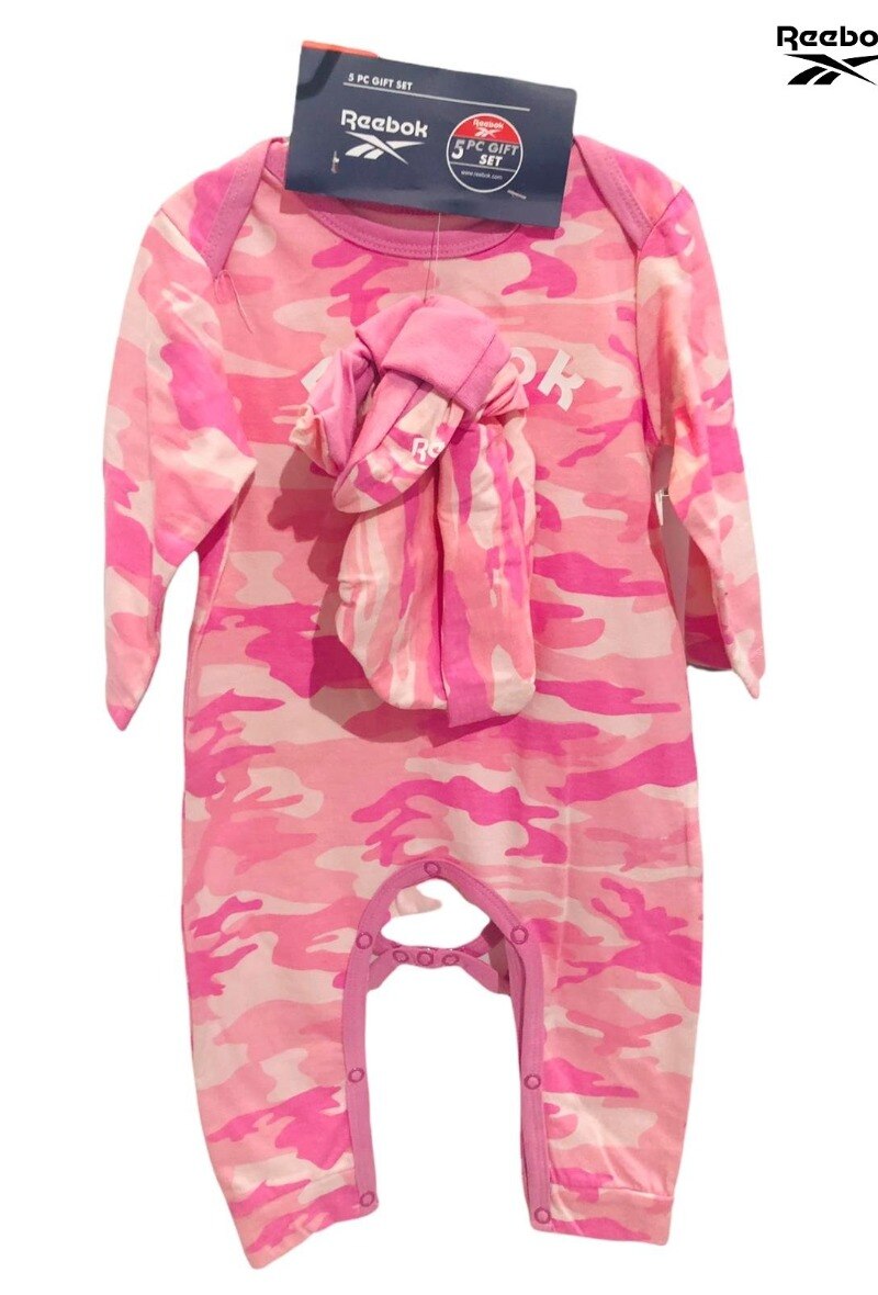 Grossista Reebok - Set 5 pezzi: Body + Pigiama + Leggings + Cappello + Pantofole REEBOK