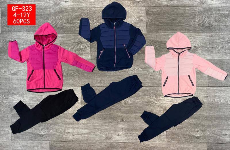 Grossiste SHIALY - Ensemble jogging fille double polaire