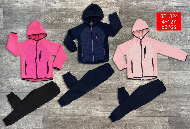 Grossiste SHIALY - Ensemble jogging fille double polaire