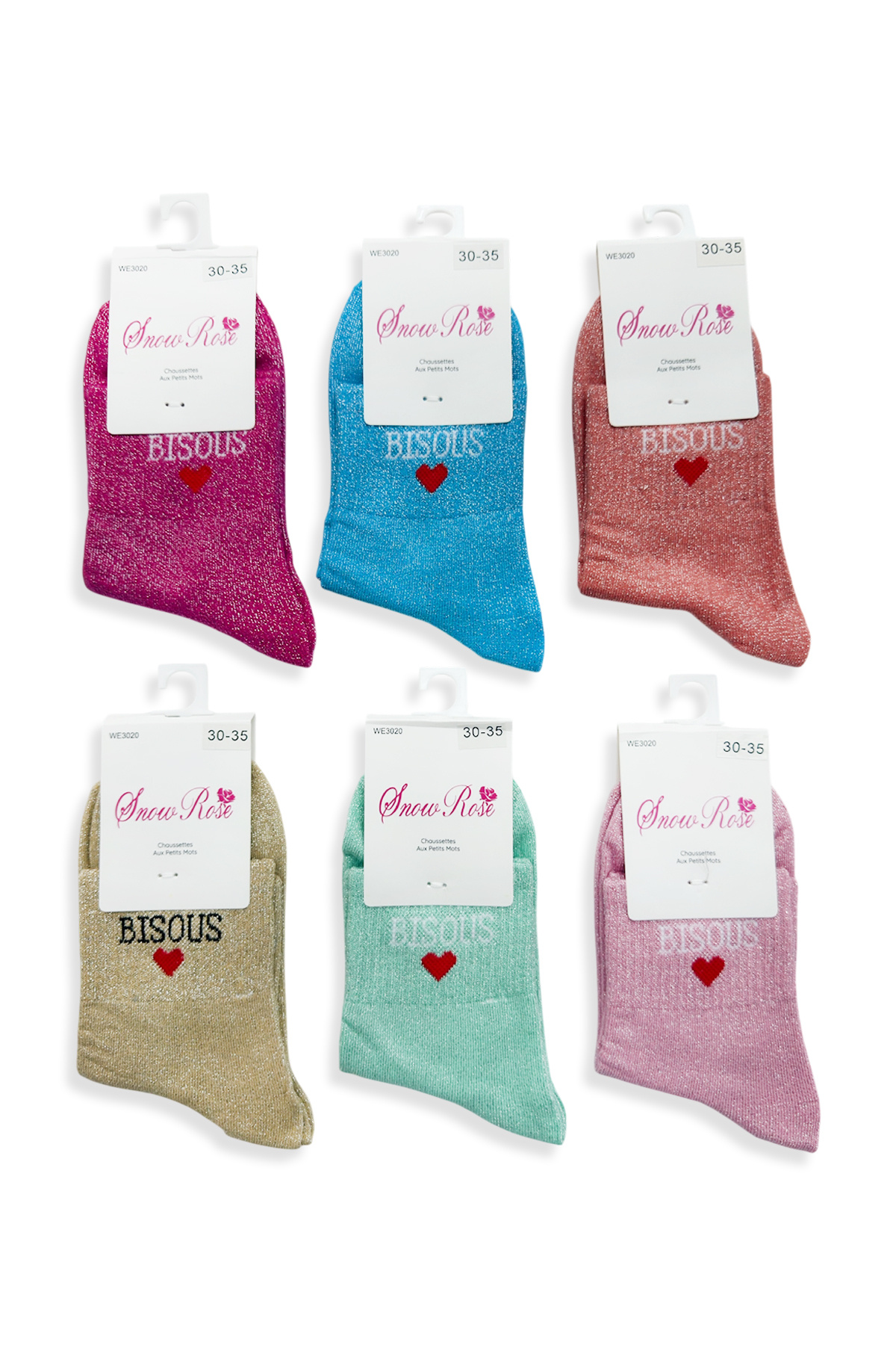 Grossista Snow Rose - Calzini Glitter Bambini BACI ❤️
