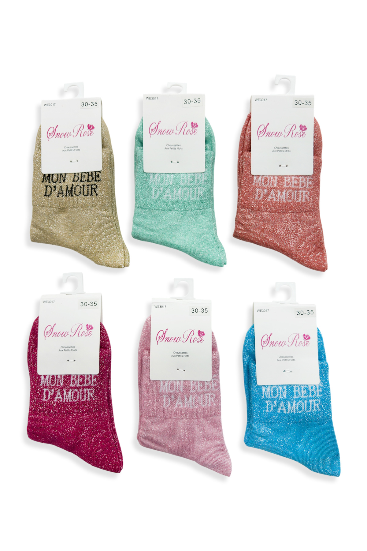 Mayorista Snow Rose - Calcetines Brillantes para Niños MI BEBÉ QUERIDO