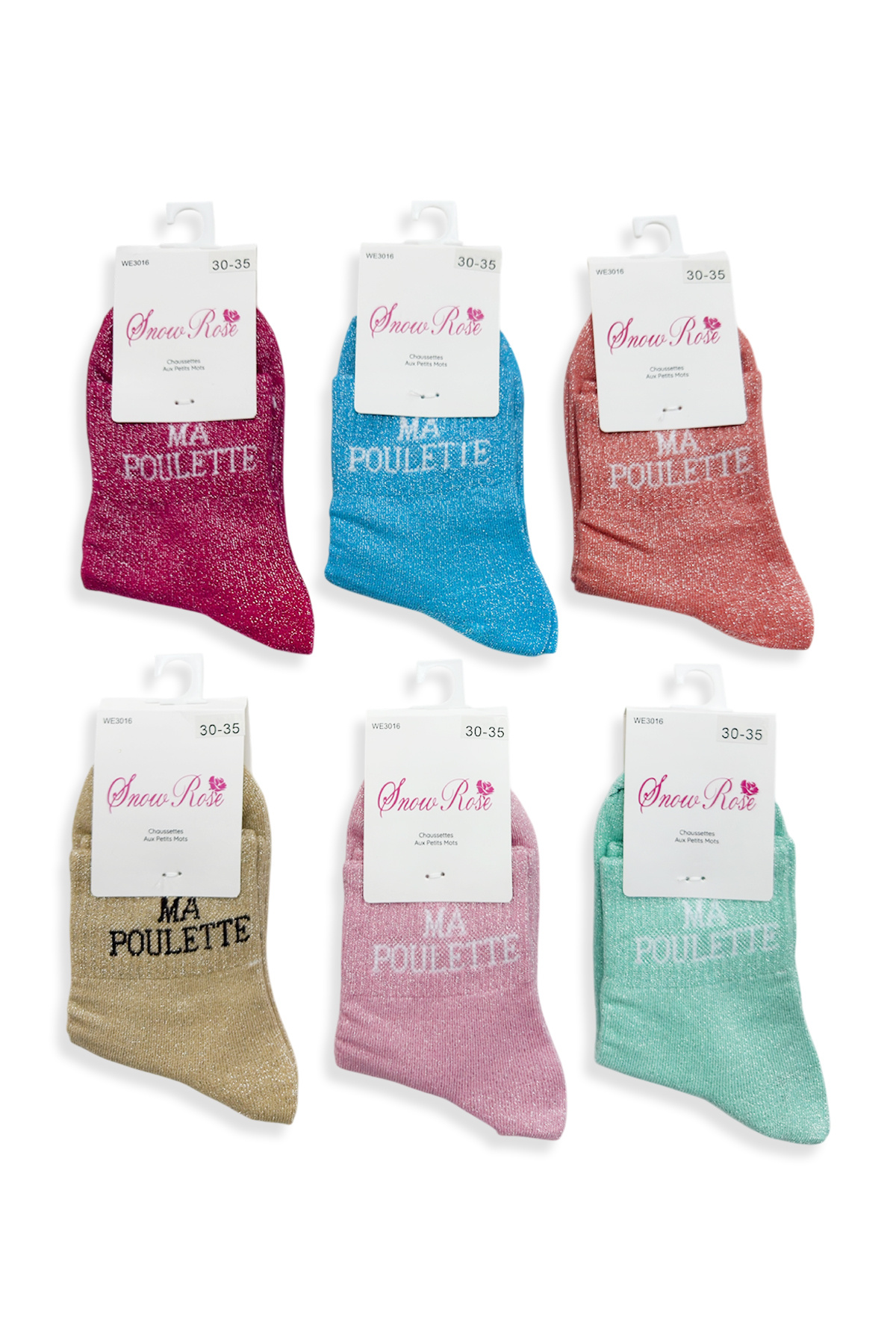 Mayorista Snow Rose - Calcetines Brillantes para Niños MI POLLITO