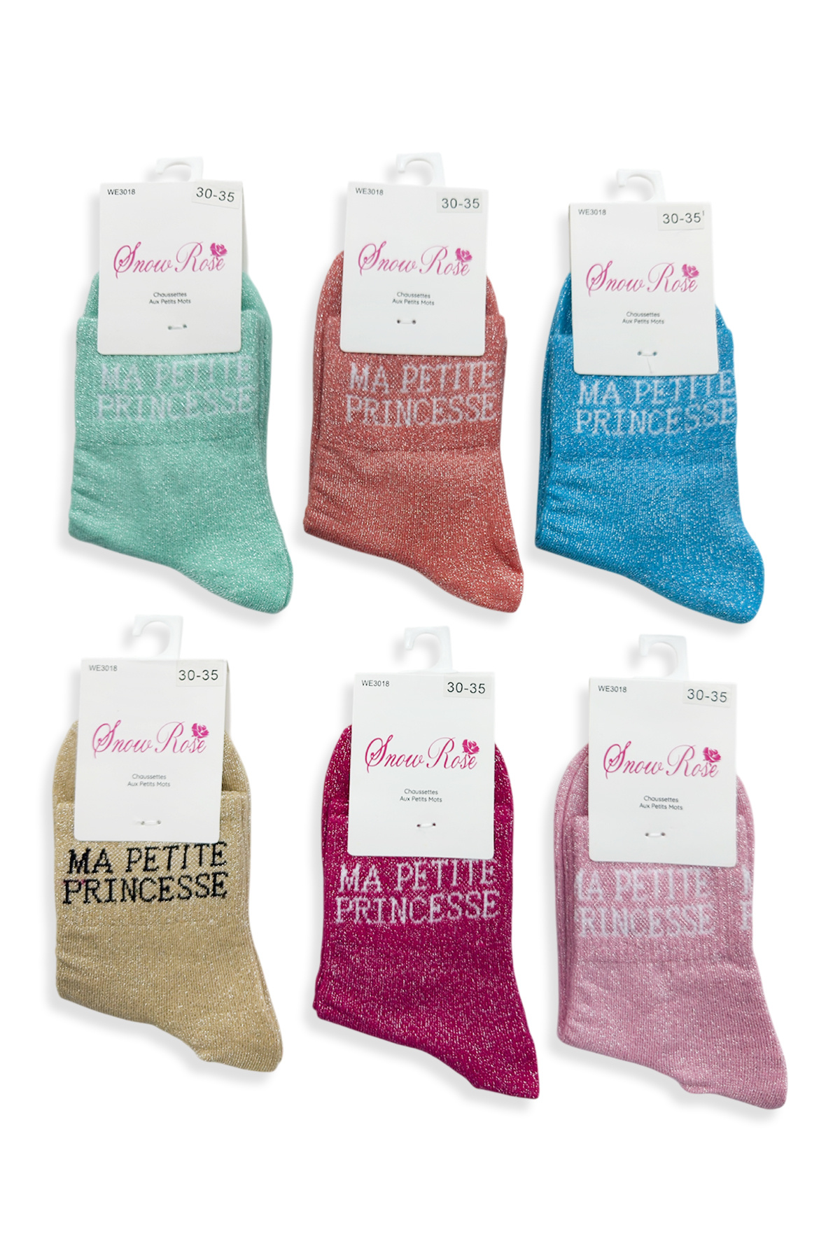 Mayorista Snow Rose - Calcetines Brillantes para Niños MI PEQUEÑA PRINCESA