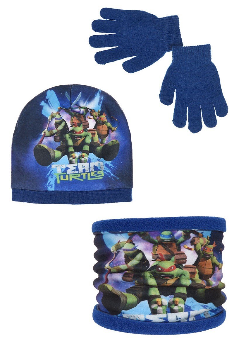 Grossista So Brand - Set 3 pezzi berretto + guanti + sciarpa TARTARUGHE NINJA