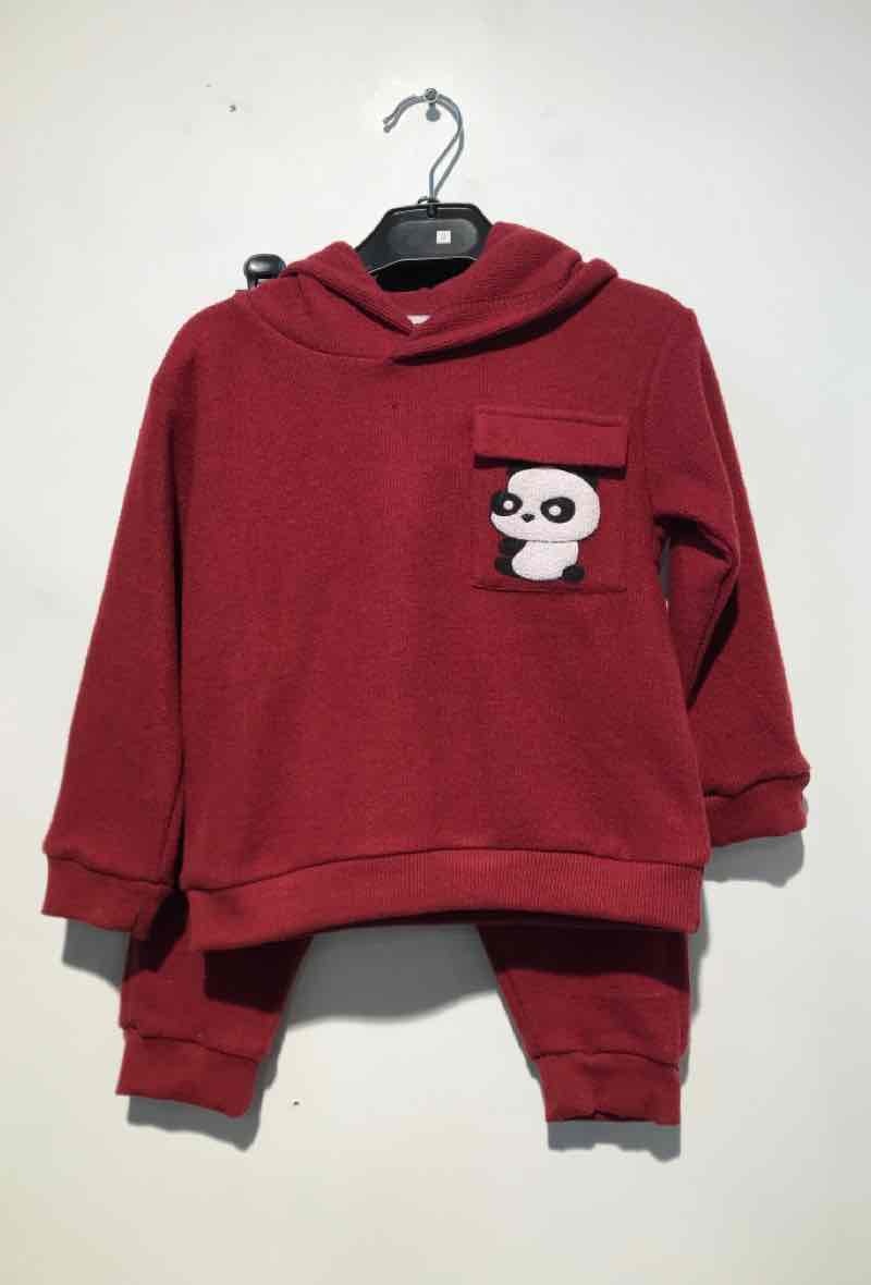 Grossista So Brand - Set 2 pezzi pantaloni + felpa con cappuccio FRENCH PANDA Produzione Francese