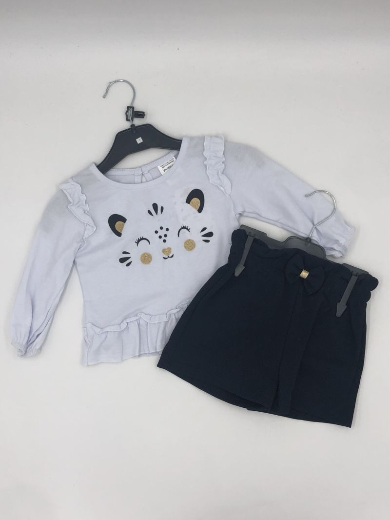 Mayorista So Brand - Conjunto 2 piezas pantalón + camiseta con cabeza de animal LPC GIRL Hecho en Francia
