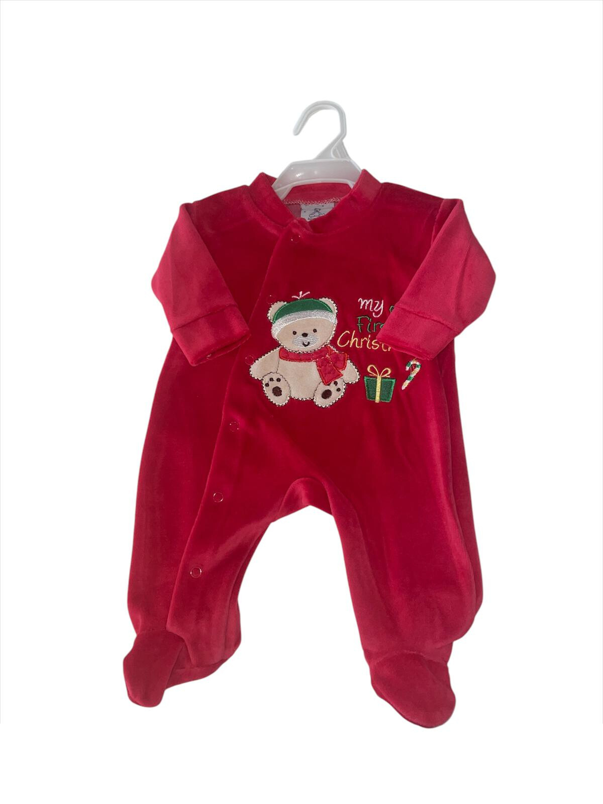 Wholesaler So Brand - 2 PCS Velvet sleepsuit my first christmas