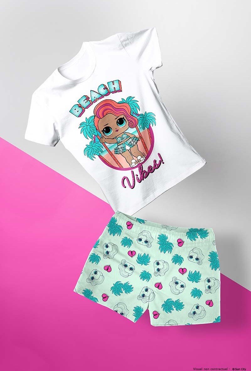 Mayorista So Brand - Ens pyjacourt camiseta + pantalón corto lol 100% algodón
