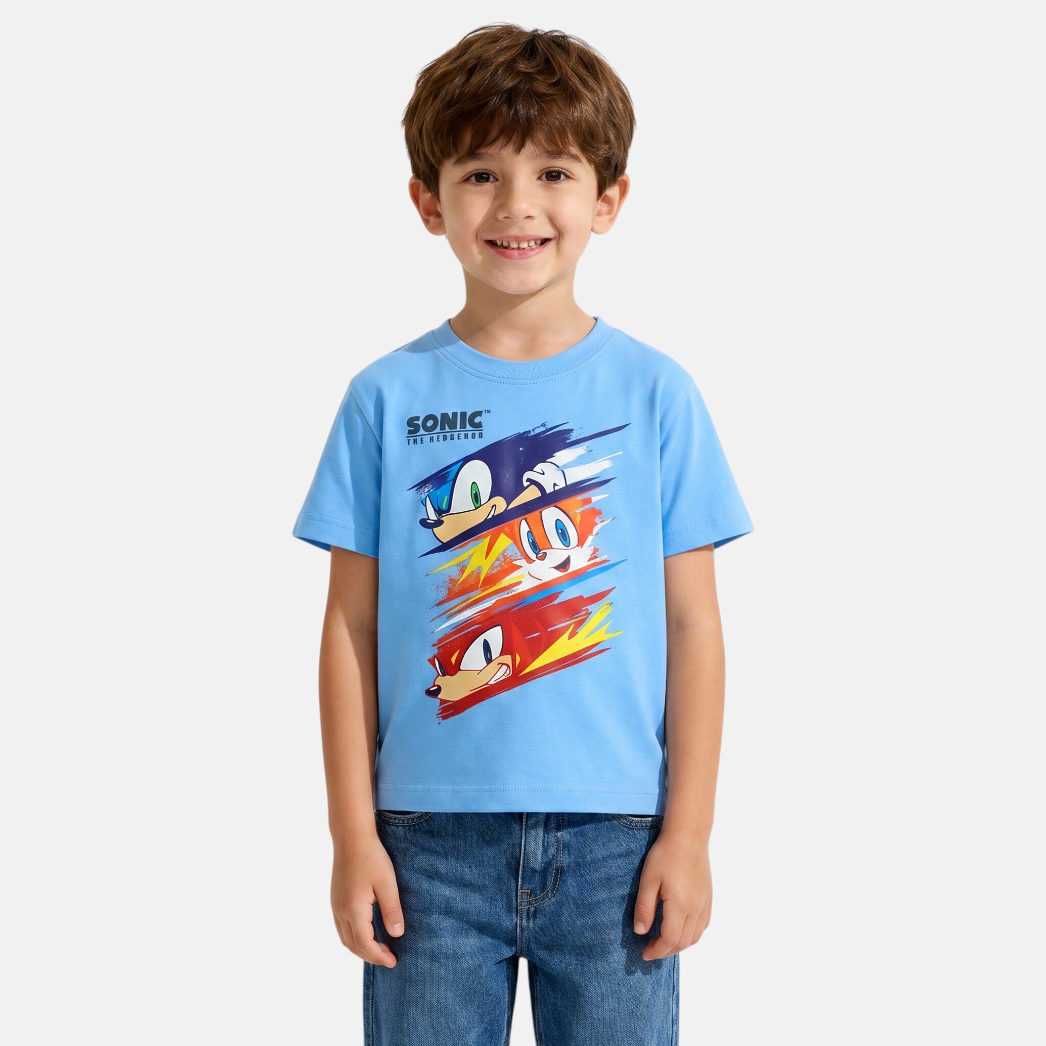 Großhändler Sonic - Sonic Jungen Kurzarm-T-Shirt