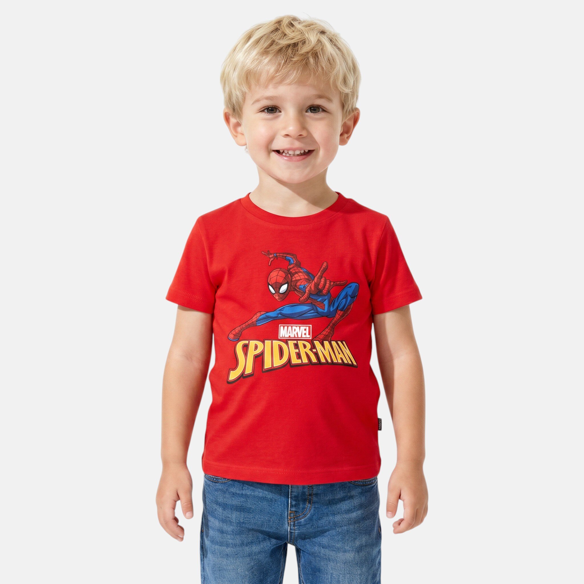 Großhändler Spiderman - Jungen Kurzarm Spiderman T-Shirt