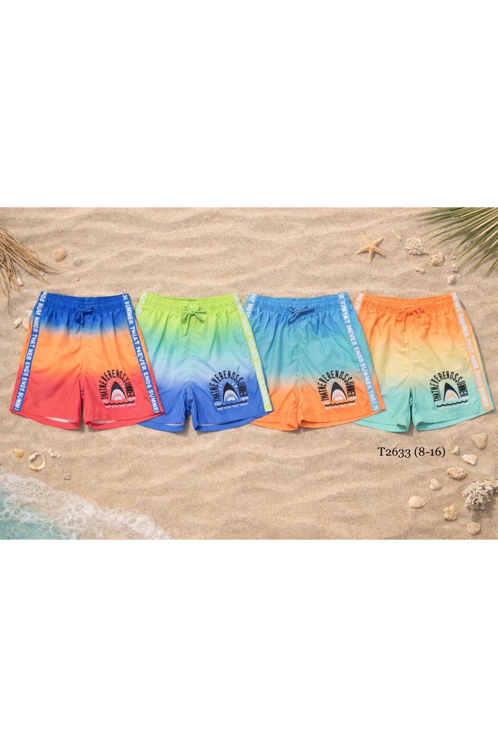 Grossiste Squared & Cubed - Short de bain garçon avec motif dégradé
