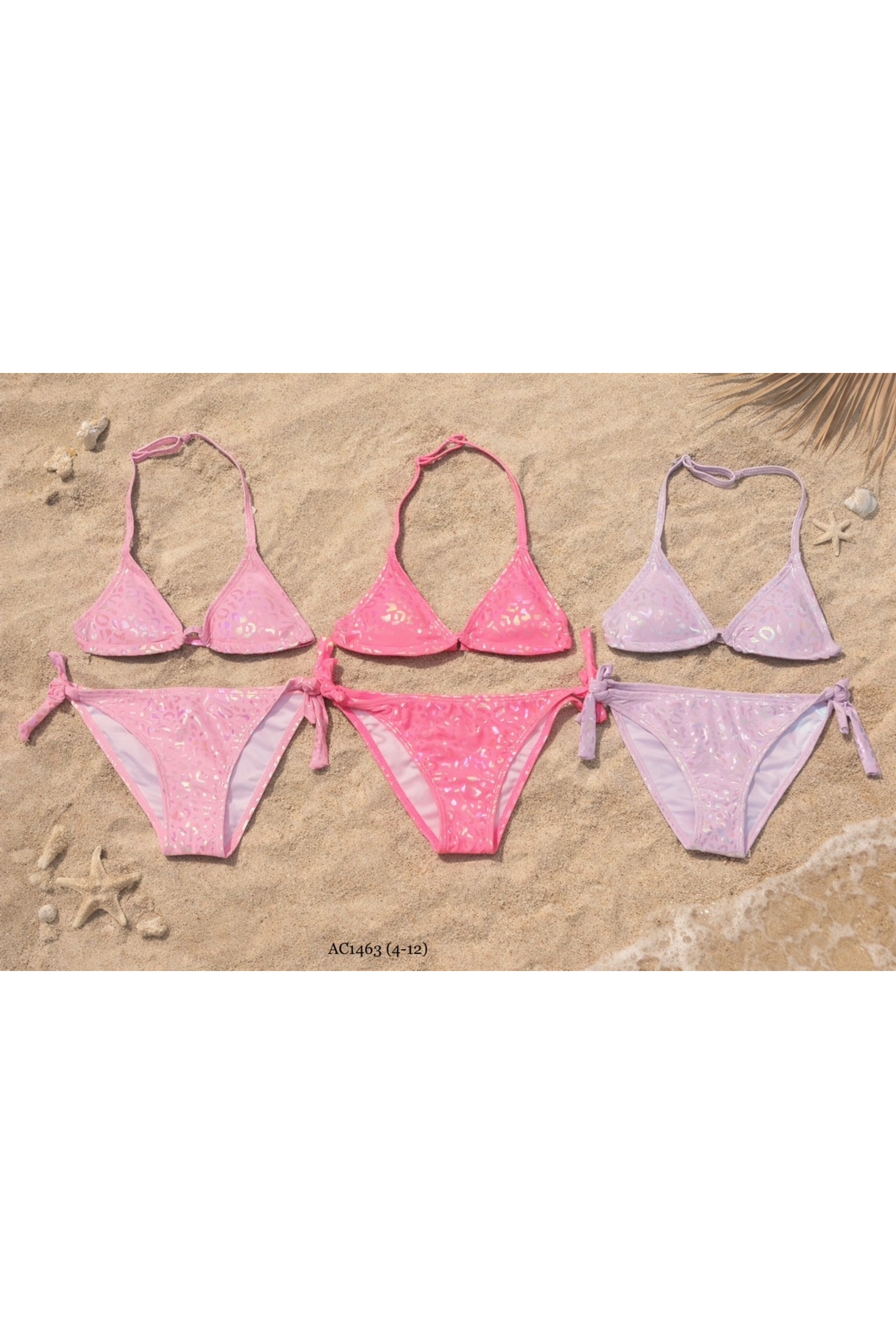 Grossiste Squared & Cubed - Maillot de bain deux-pièces fille à imprimé léopard